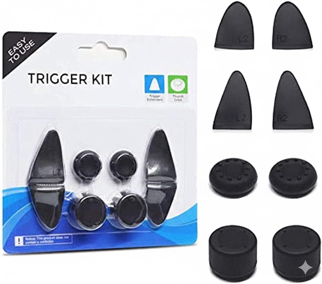 Egypt | hub L2 R2 Trigger Extenders and Thumb Stick Grips Set for PS5 Controller | Enhanced Gaming Control Kit