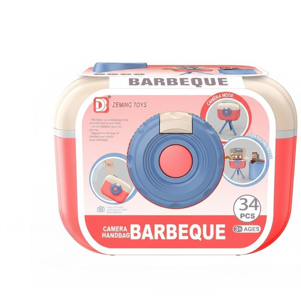 Pretend Play Camera Box Plastic Food Mini Grill Toy (barbecue)