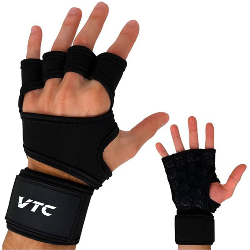 Workout Gloves for Workout, Weightlifting, Fitness with Wrist Support - Silicone Padding for Men and Women for Strong Grip.