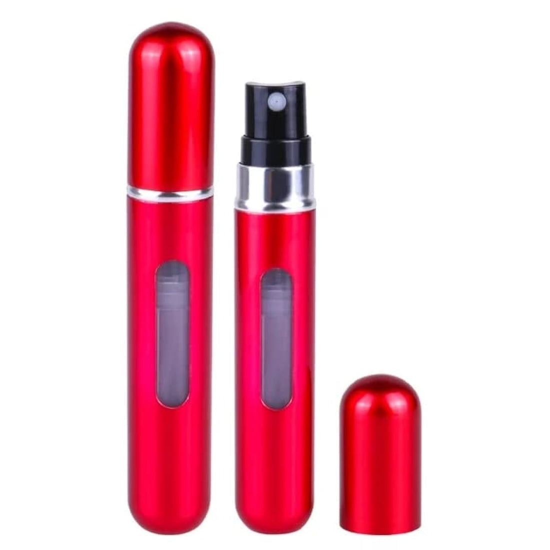 Mini Refillable Portable Fragrance Mist Bottle, Perfume Pump Can, Perfume Spray Bottle, Refillable Fragrance Spray, Refillable Perfume Spray for Travel (8ml, 1 Pack) (Red)