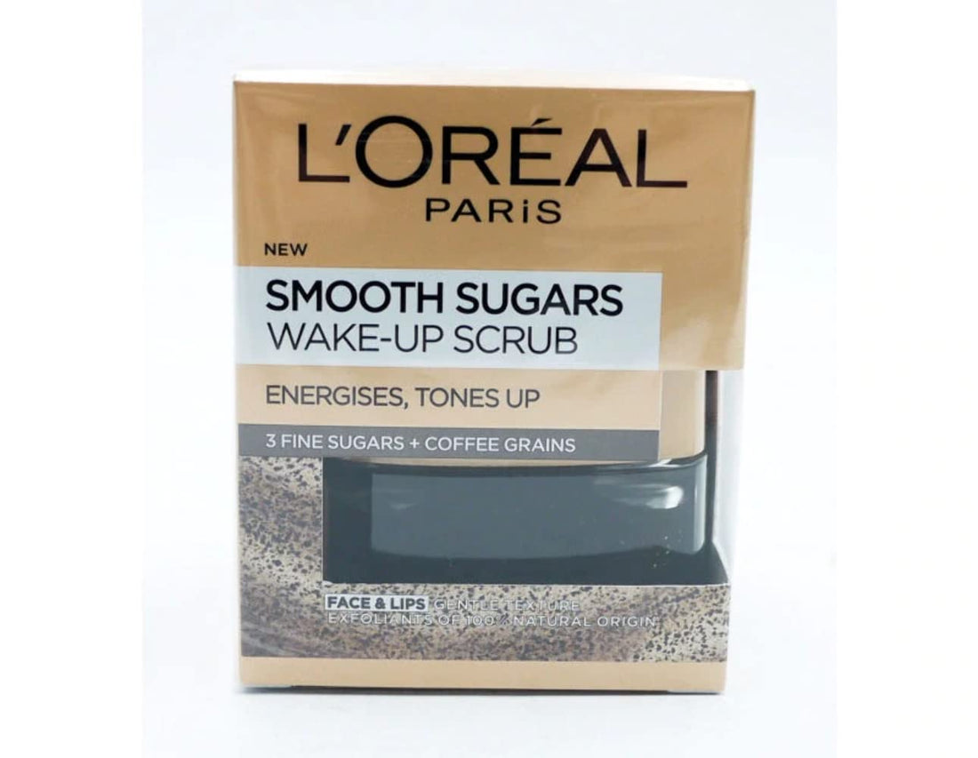 L’Oréal Paris L'Oreal Smooth Sugar Wake-Up Coffee Face and Lip Scrub 50ml