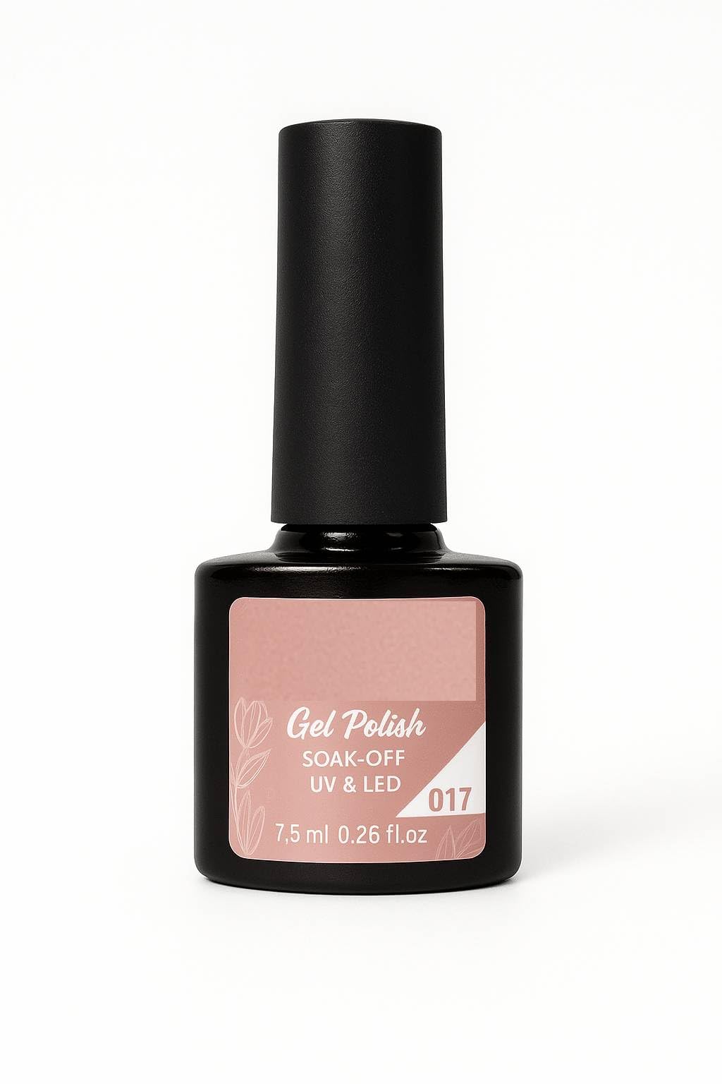 Blush Pink Gel Nail Polish 7.5ml – Shade 017 – Smooth Coverage, Glossy Finish, Soak Off UV/LED Gel for Nail Art, Everyday Manicures, Salon & DIY Home Use