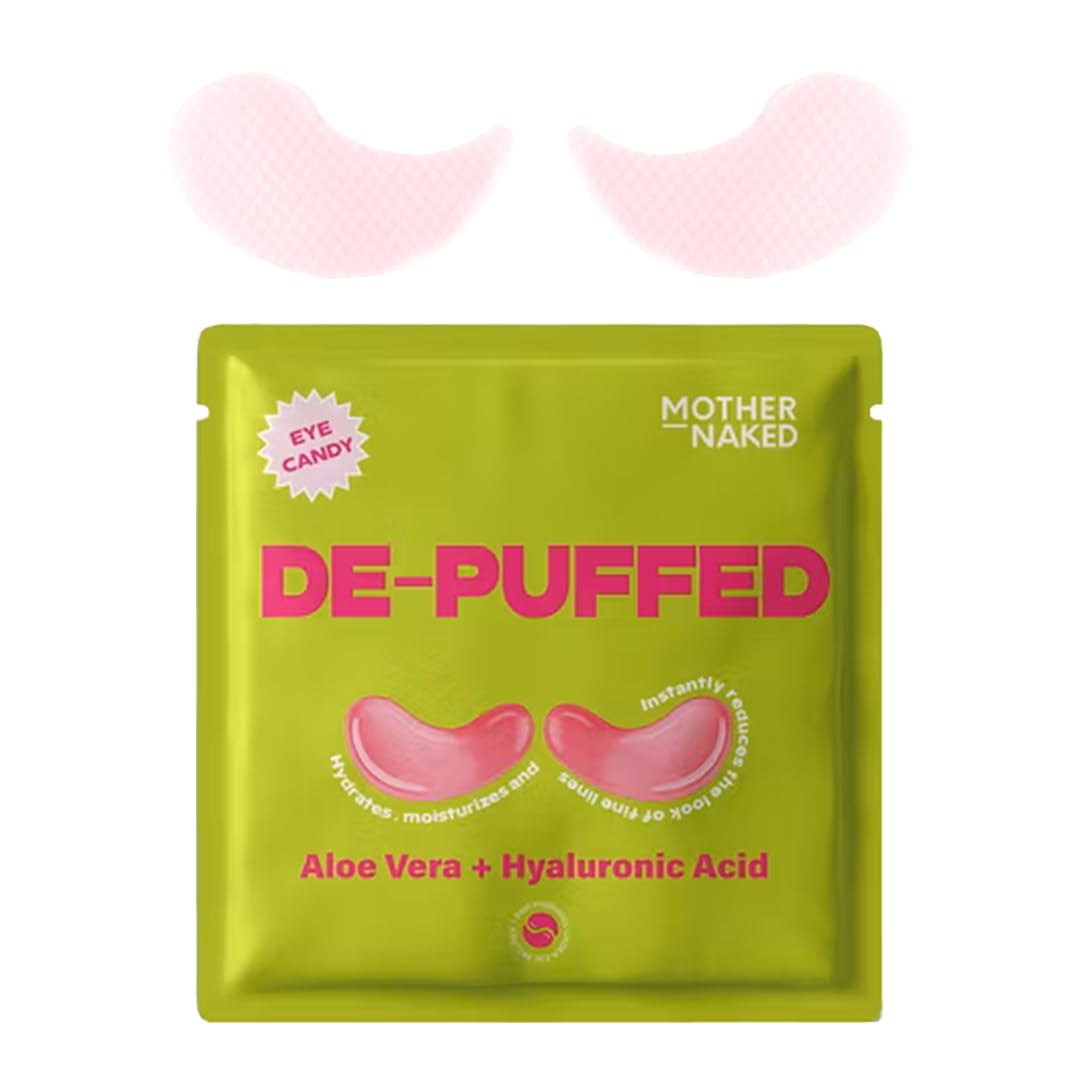 MotherNaked De-Puffed Undereye Patch | Aloe Vera & Niacinamide | De-Puffing Tired Eyes Hydrates Instantly Reduces The Look Of Fine Lines