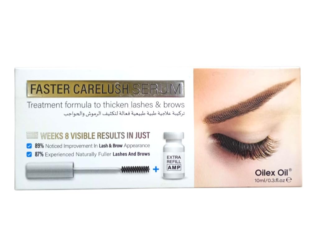 FASTER CARELUSH SERUM® سيروم تطويل الرموش والحواجب الأقوى في مصر + أمبولة إكسترا مجانًا 10مل – رموش كثيفة طويلة في 6 أسابيع فقط – 89% نتائج مثبتة – Oilex Oil الأصلي