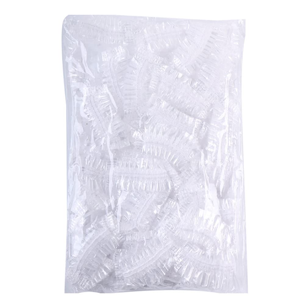 100PCS Clear Disposable Ear Protectors Waterproof Ear Covers Ear Shower Cap for Hair Dyed Barber Home Shower Bathing