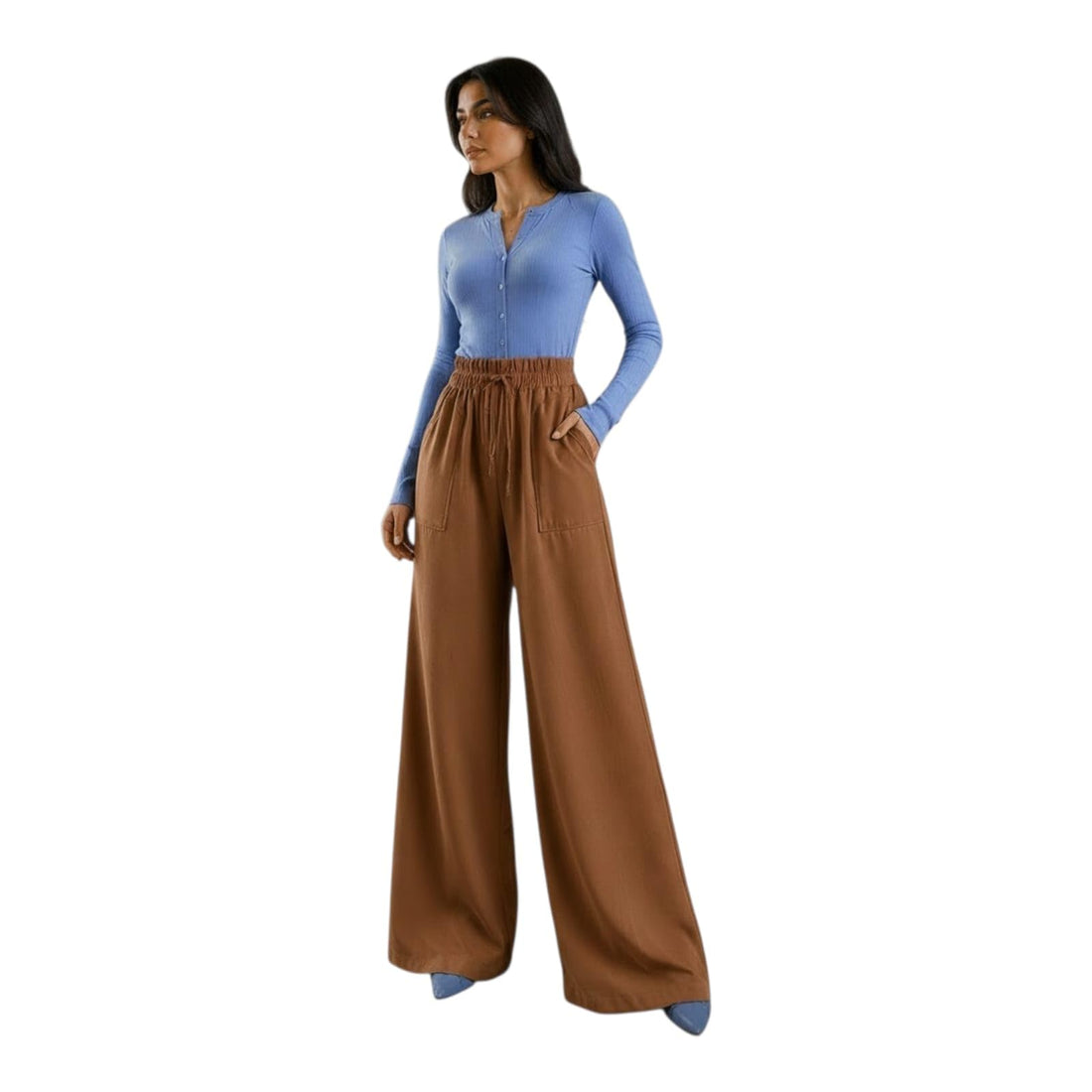 Wide League Women's Wide Leg Pants Lightweight Comfortable Elastic Waist Drawstring Everyday Fit Size Up to 80K Signature Colors