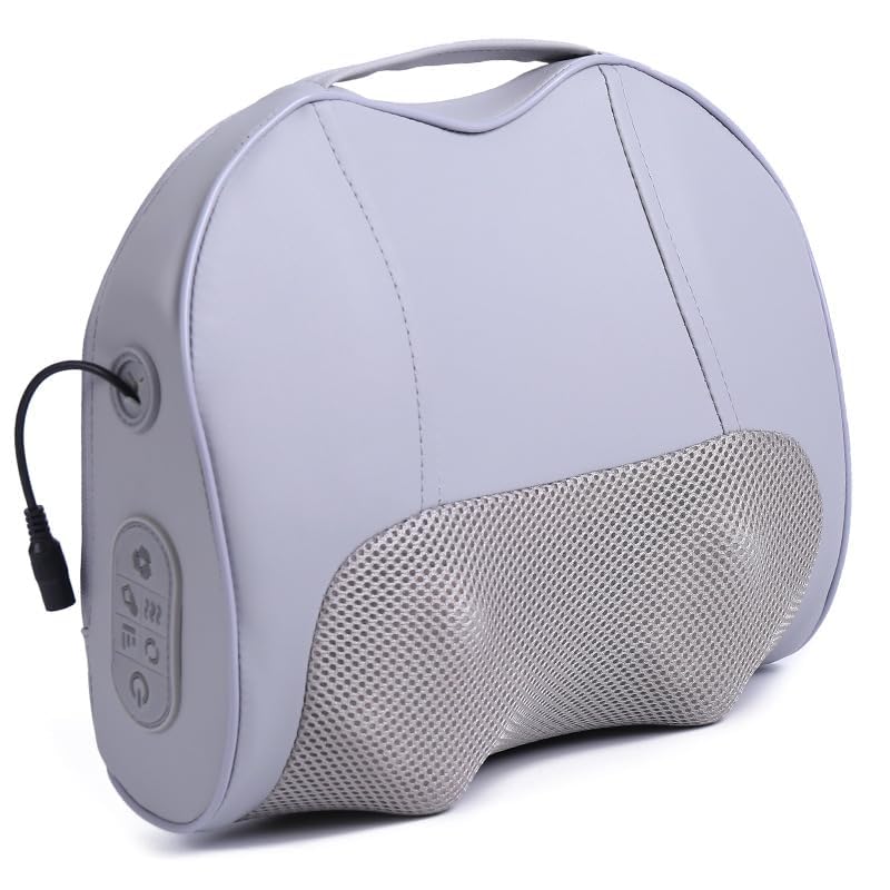 Shiatsu Neck Back Massager Pillow with Heat, 3D Deep Tissue Kneading Massage for Shoulder, Calf Muscle Pain Relief, Relaxation Gifts for Men, Women, Home Office Use