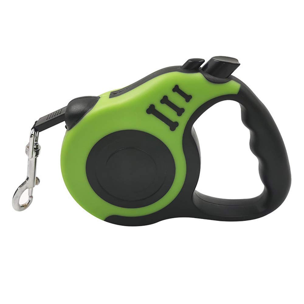 ZY Automatic Retractable Dog Leash, Flexible Leash, Durable Nylon, Suitable for Small And Medium Dogs, Red, 3m / 5m, Green