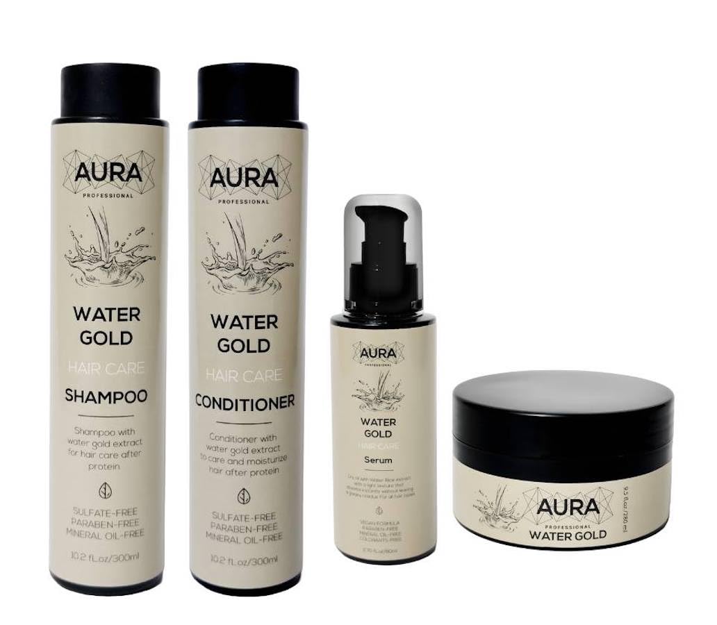 AURA professional - Water gold hair treatment set of four
