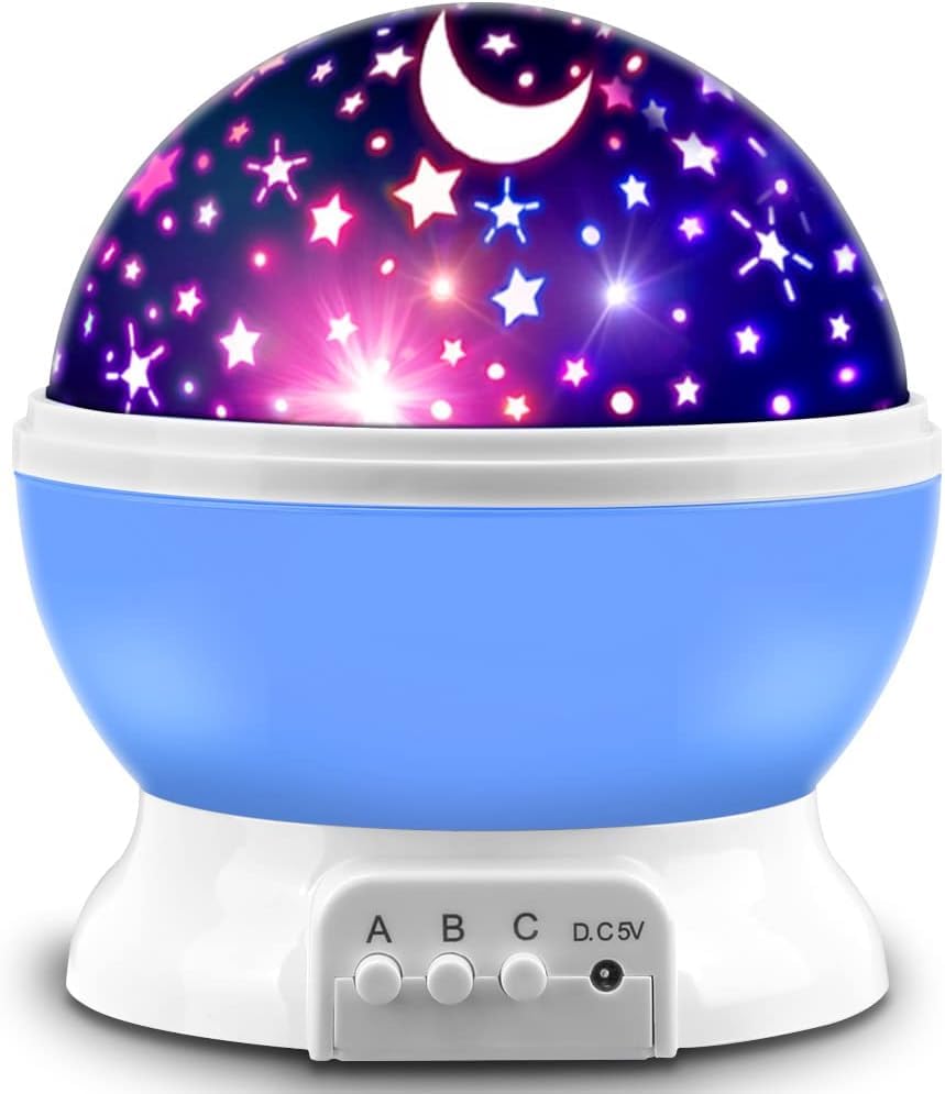 Star Projector Night Light for Kids, Birthday for 1-4-6-14 Year Old Girls Boys, Kids Bedroom Decor Lamp, Glow in The Dark Starry Night Light (Blue)
