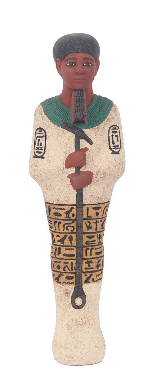 Unique statue antique of the Egyptian Lord Ptah-Hotep , Minster and Philosopher writer of the world Oldest Book (2200 BCE)made of heavy Stone painted with natural colours