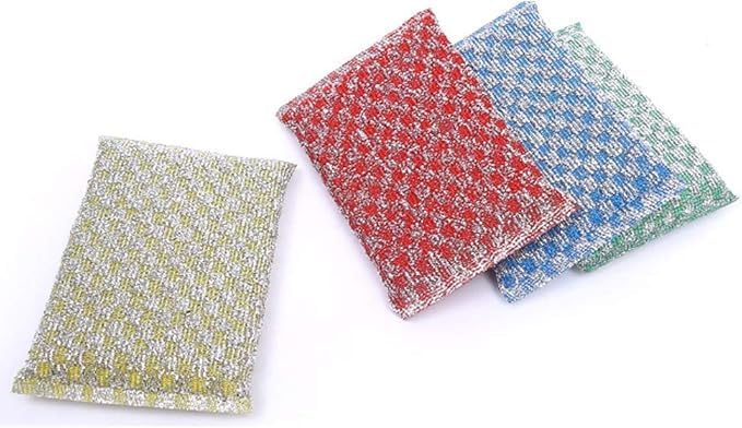 Sponges for Kitchen - Non Scratch Scrubbers for Cleaning Dishes - Best Dish Sponge Scrub Pads for Dishwashing & Washing - Household Scrubber Supplies & Tool for Pots, Pans, Sink (4)