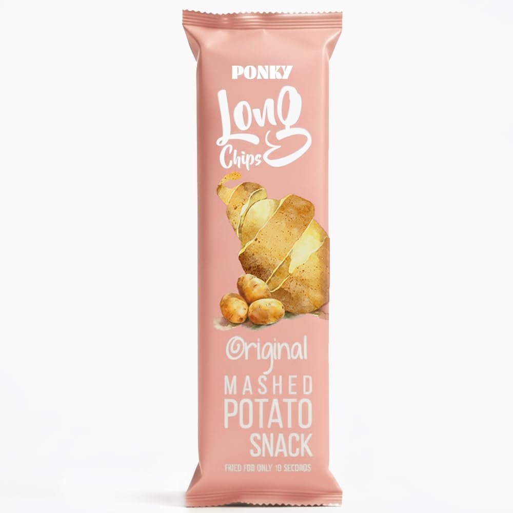 Ponky Long Chips Potato Snack, Original Flavor, 75g