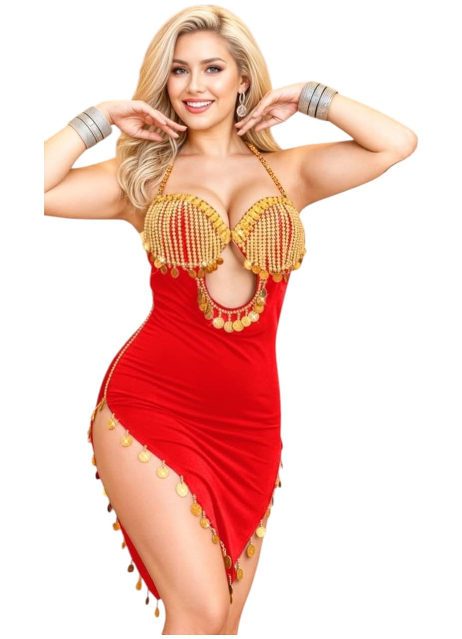 Deluxe Belly Dance Set with Attractive Motion Detail - One Size