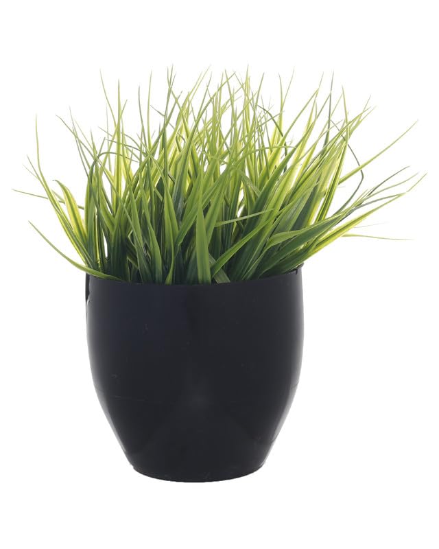 Artificial Plants Vase Large Size Green Leaf Home Decor Black UnSaLi-18