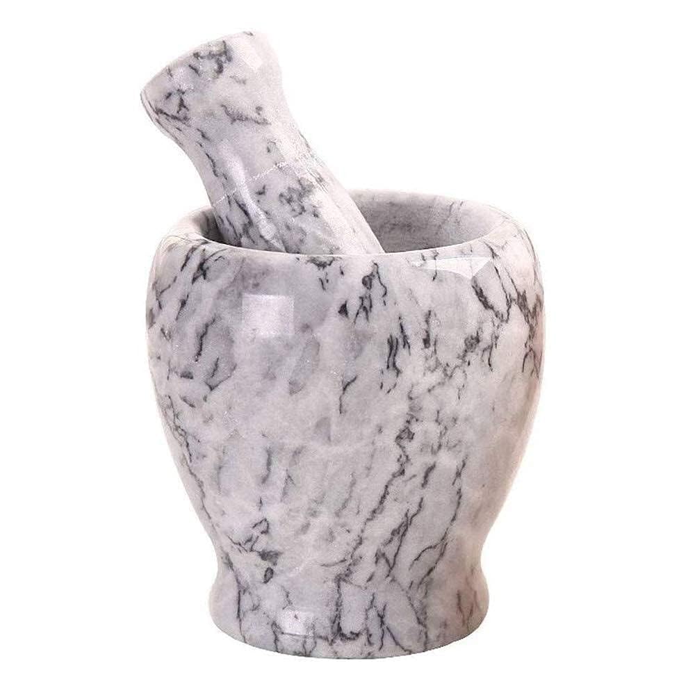 Premium Heavy Marble Mortar and Pestle Set – Solid Stone Garlic Crusher for Herbs, Spices & Seasoning – Non-Porous Manual Grinder for Fresh Flavor – Elegant Decorative Kitchen Tool