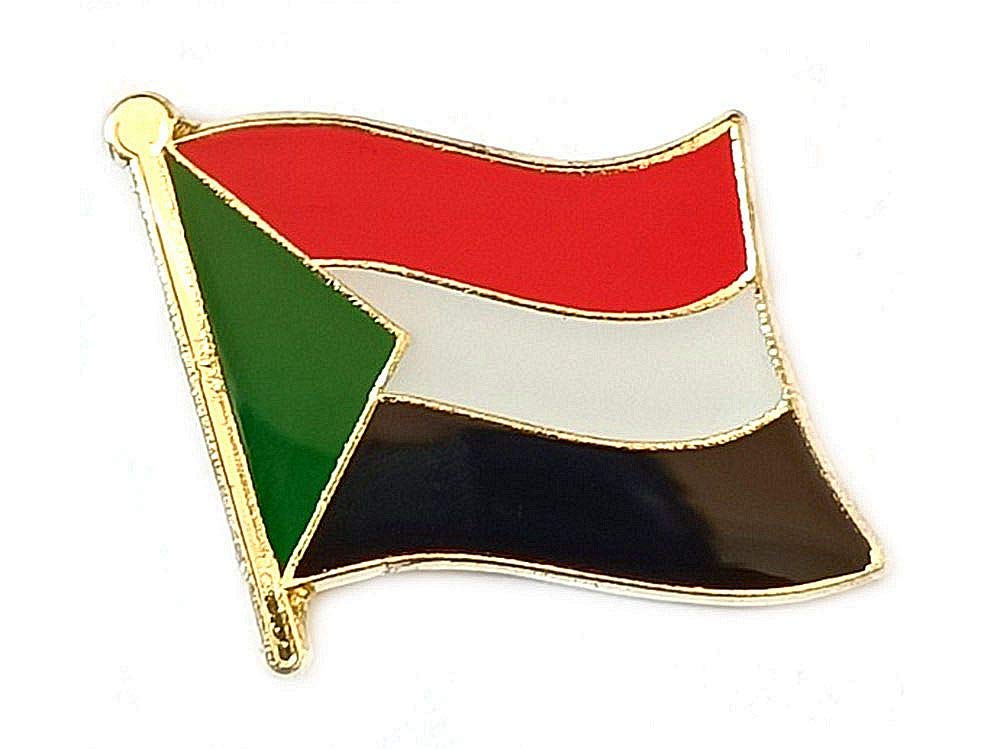 Sudan National Flag International Travel Small Pins Enamel Made Metal Souvenir for Hat Clothes Backpack