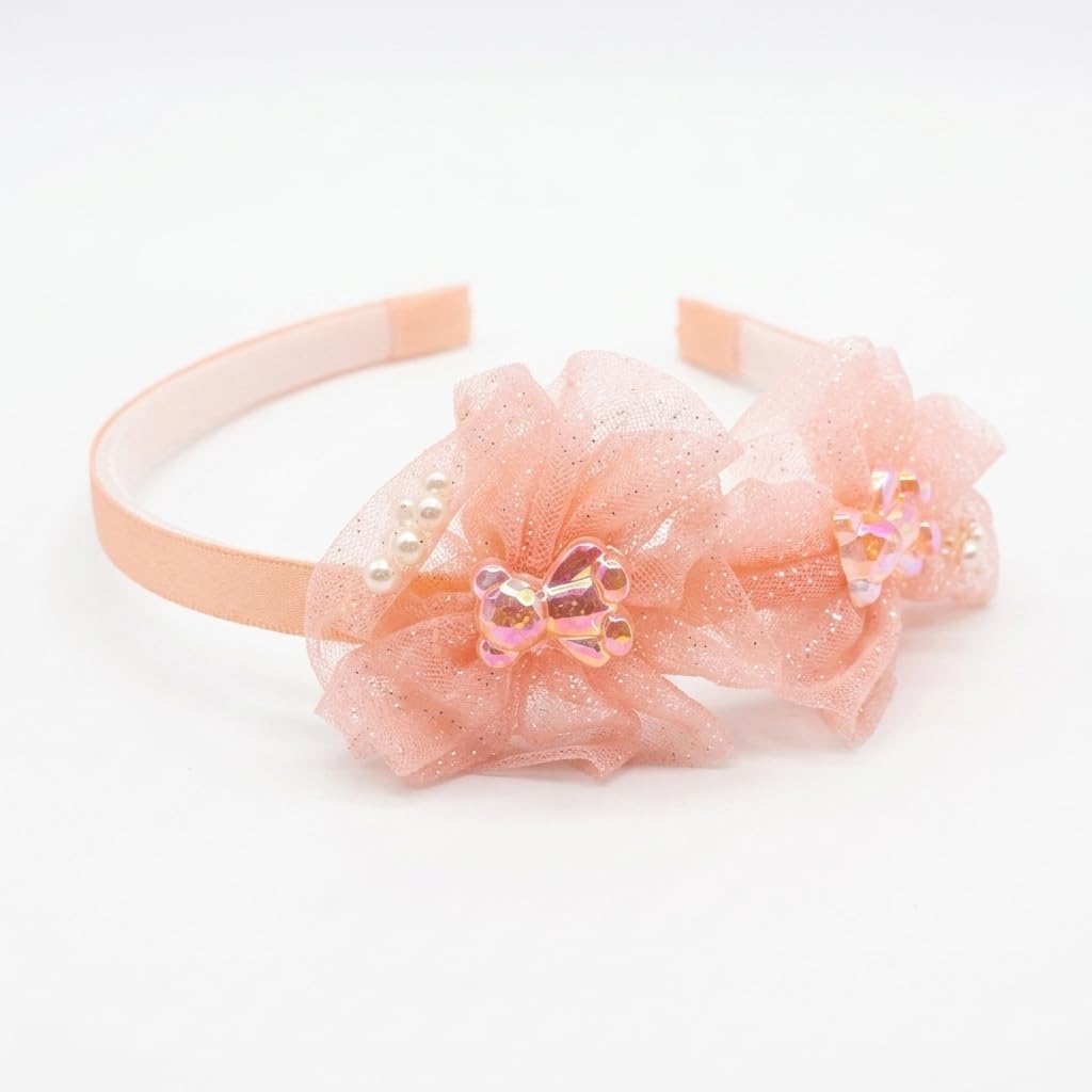 Catch Up Blossom Bow Band for Women and Girls, Cute Floral Bow Headband, Soft Comfortable Non Slip Hair Hoop, Stylish Fashion Hair Accessory for Daily Wear Parties and Special Occasions