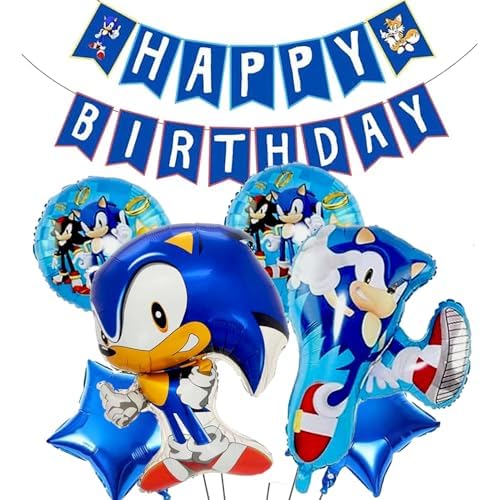 Happy Birthday Banner Birthday Balloons 6 Foil Balloons Birthday Party Decoration Supplies Birthday Party Decorations