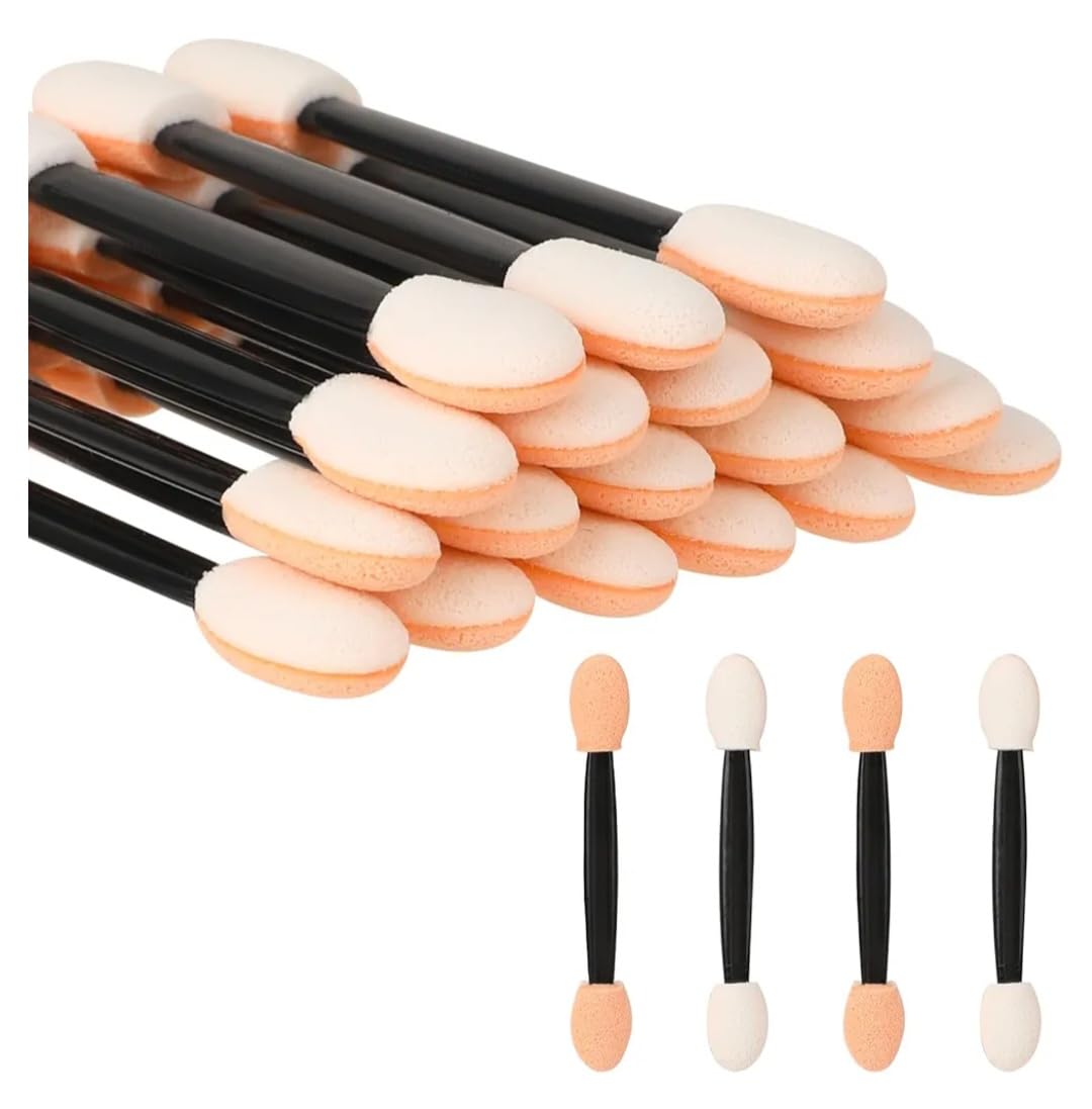 10 Eye Shadow Brushes with Soft Sponge Oval Shape for Precise and Easy Application and Blending - Perfect for Daily Makeup, Travel, Professional Eye Look, Multicolor