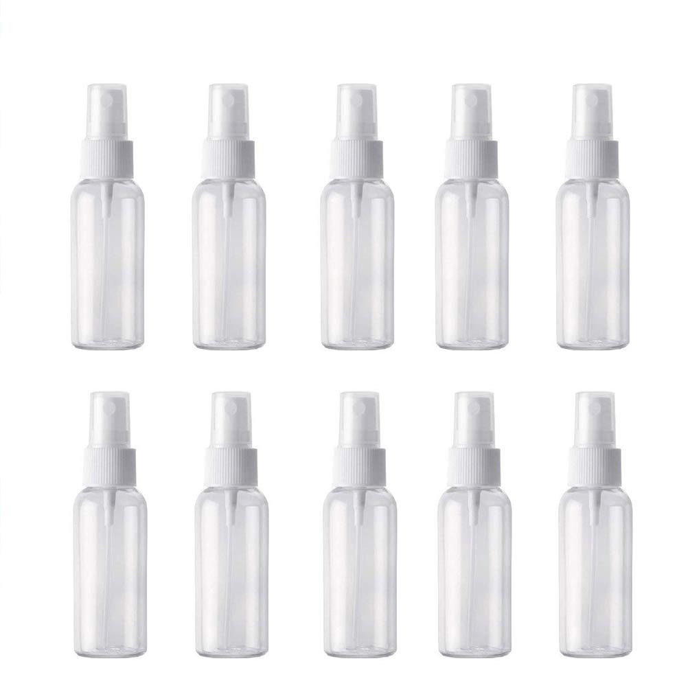 Pack of 10 Spray Bottle Fine Mist Empty Travel Atomiser Spray Bottles Set (30ml)