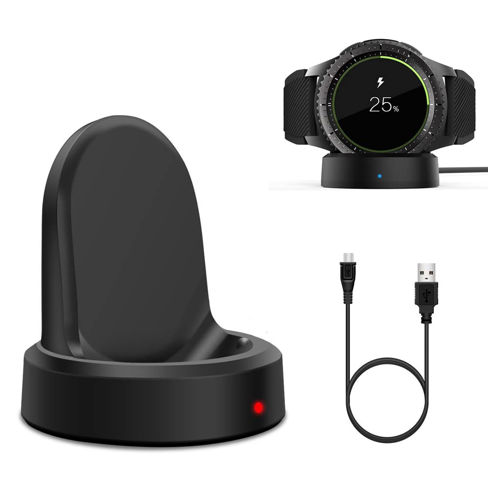 Replacement Charging Station Wireless Charger with USB Cable for Samsung Gear S3 Classic / S3 Frontier Smartwatch