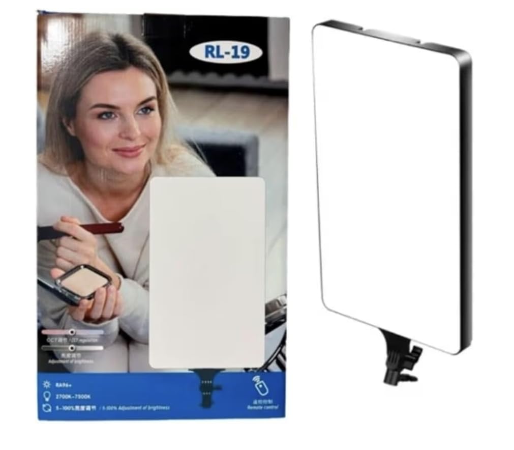 RL-19 Bi-Color LED Ring Light with Remote, Without Stand, Studio Lights for YouTube, Streaming Makeup Artist, Social Media TikTok
