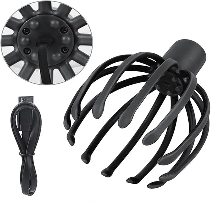 Head Scalp Massager Head, massager electric, head massager machine, hair electric, 3D Massage Arms, 12 Claw Design, 3 Vibration Modes, Painless & Flexible Scalp Relief