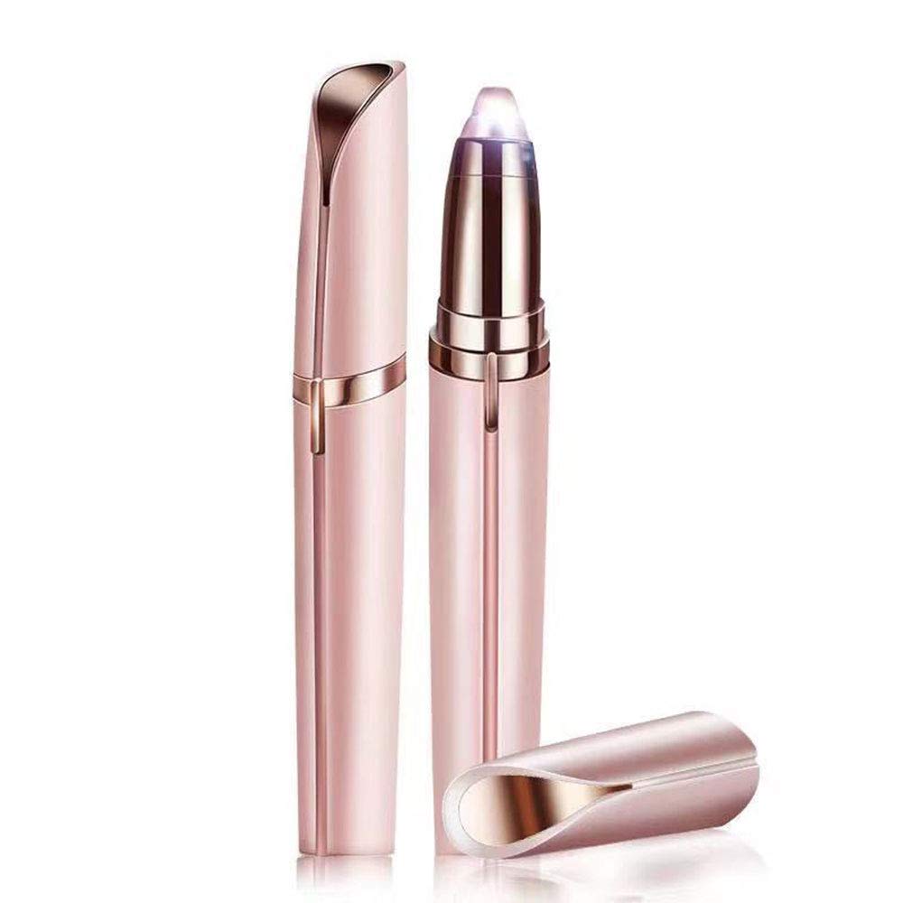 Eyebrow Trimmer for Women, Eyebrow Hair Remover Epilator, Electric Eye Brows Hair Removal, Nose and Brows Shaver Razor with LED Light