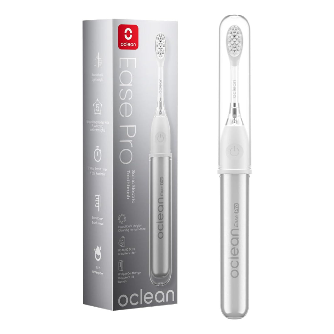 Oclean Ease Pro Sonic Electric Toothbrush, Silver