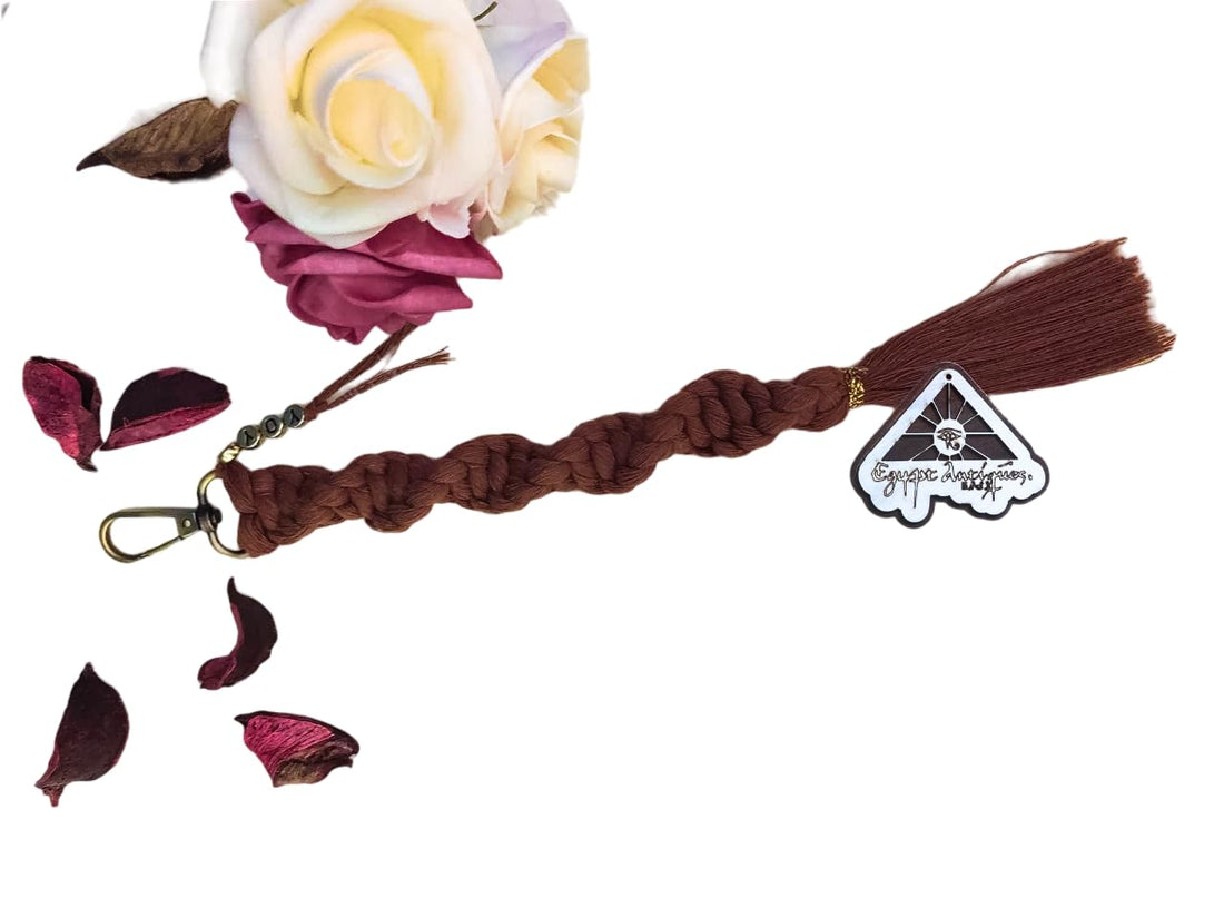Macrame Braided Medallion Brown 100% Handmade Egyptian Intex
