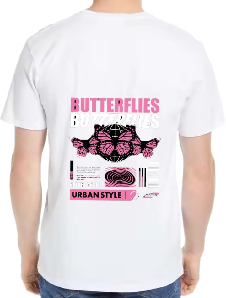 Streetwear style T-shirt back White