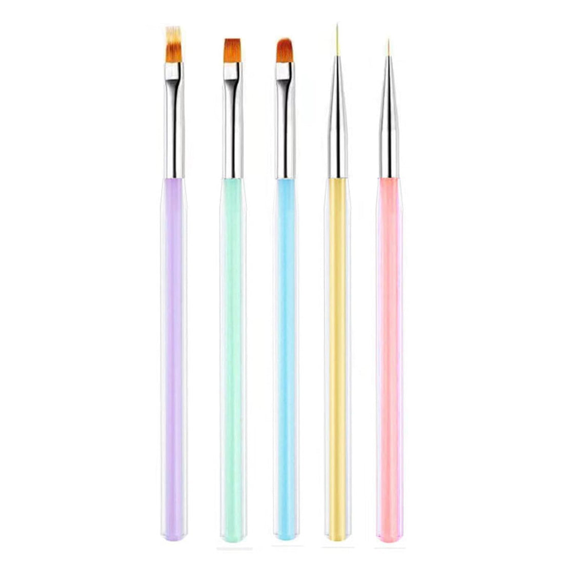 5 Pieces Nail Brushes Set Nail Design Brushes Nail Tools for Drawing Nail Polish Pens for Nail Art Design
