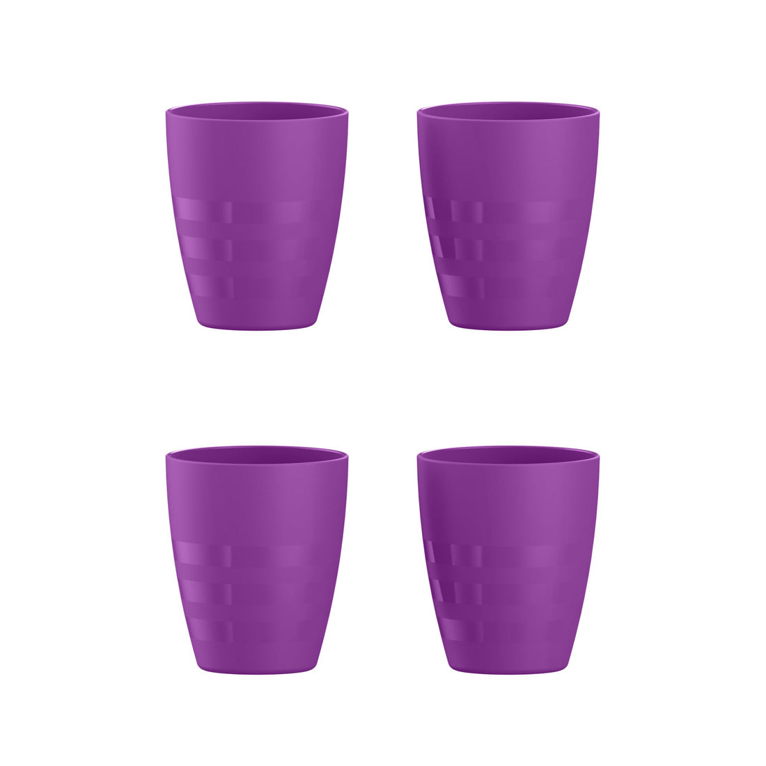 M-Design Eden™ Small Cup 330 ml - Pack of 4 - BPA Free, Microwave Safe, Dishwasher Safe, Food Safe - Purple