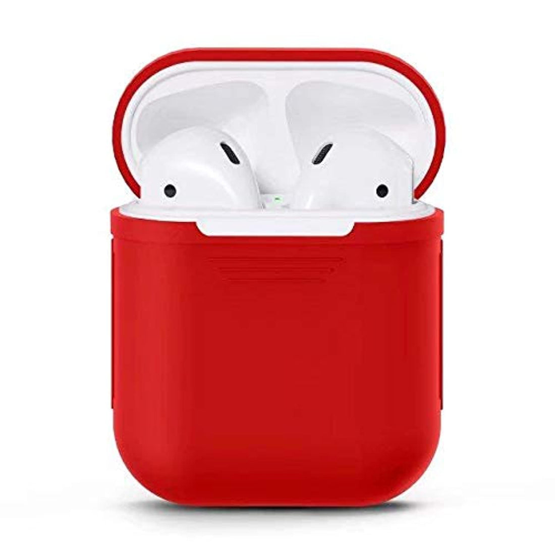 For AirPods Case Protective Soft Silicone Charging Cover Pouch Case Skin Sleeve -Red