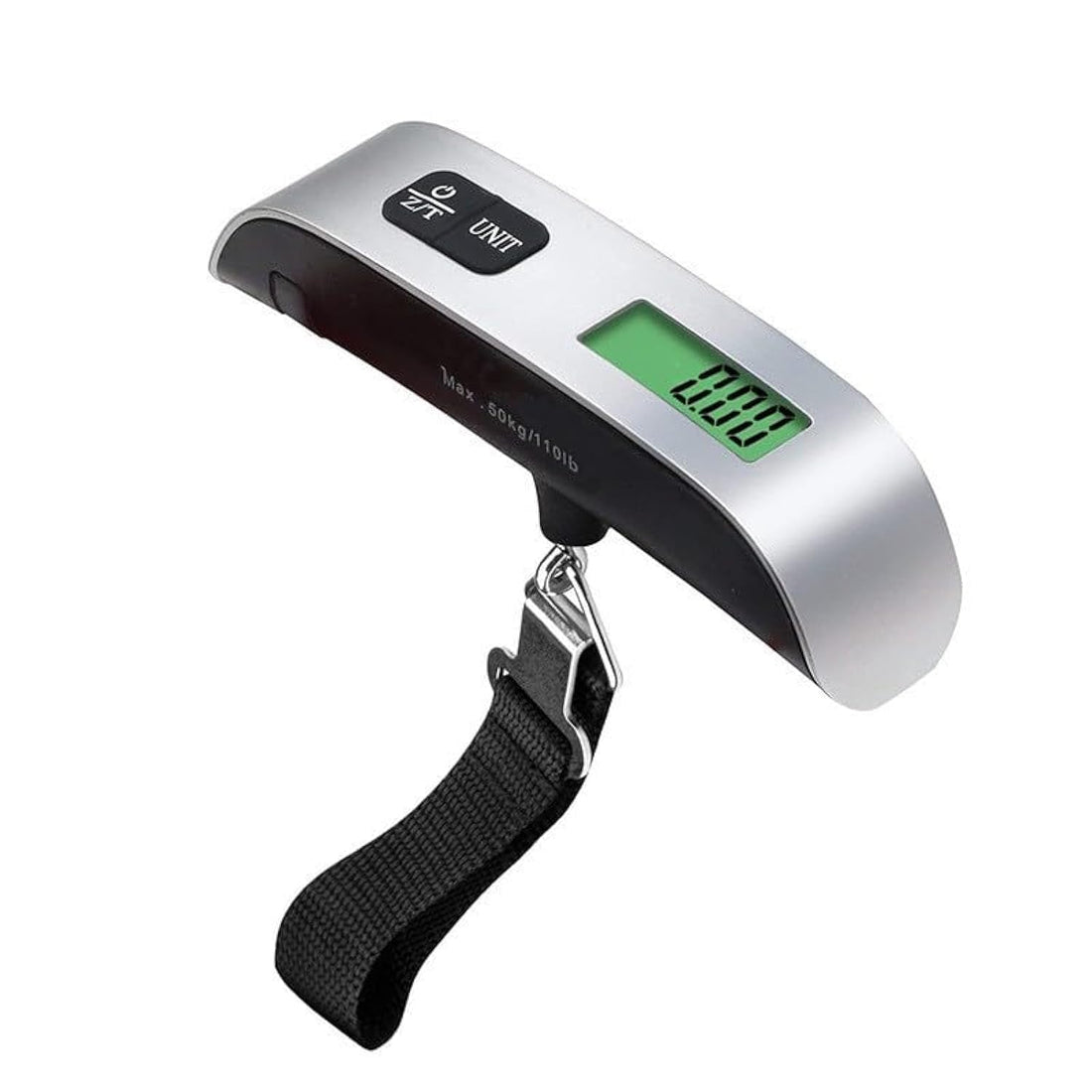 Vortex DS102 Silver Electronic Luggage Zero and Tare 50kg 110lb Low Battery and Overload Indication Touch Switch LCD Display Scale