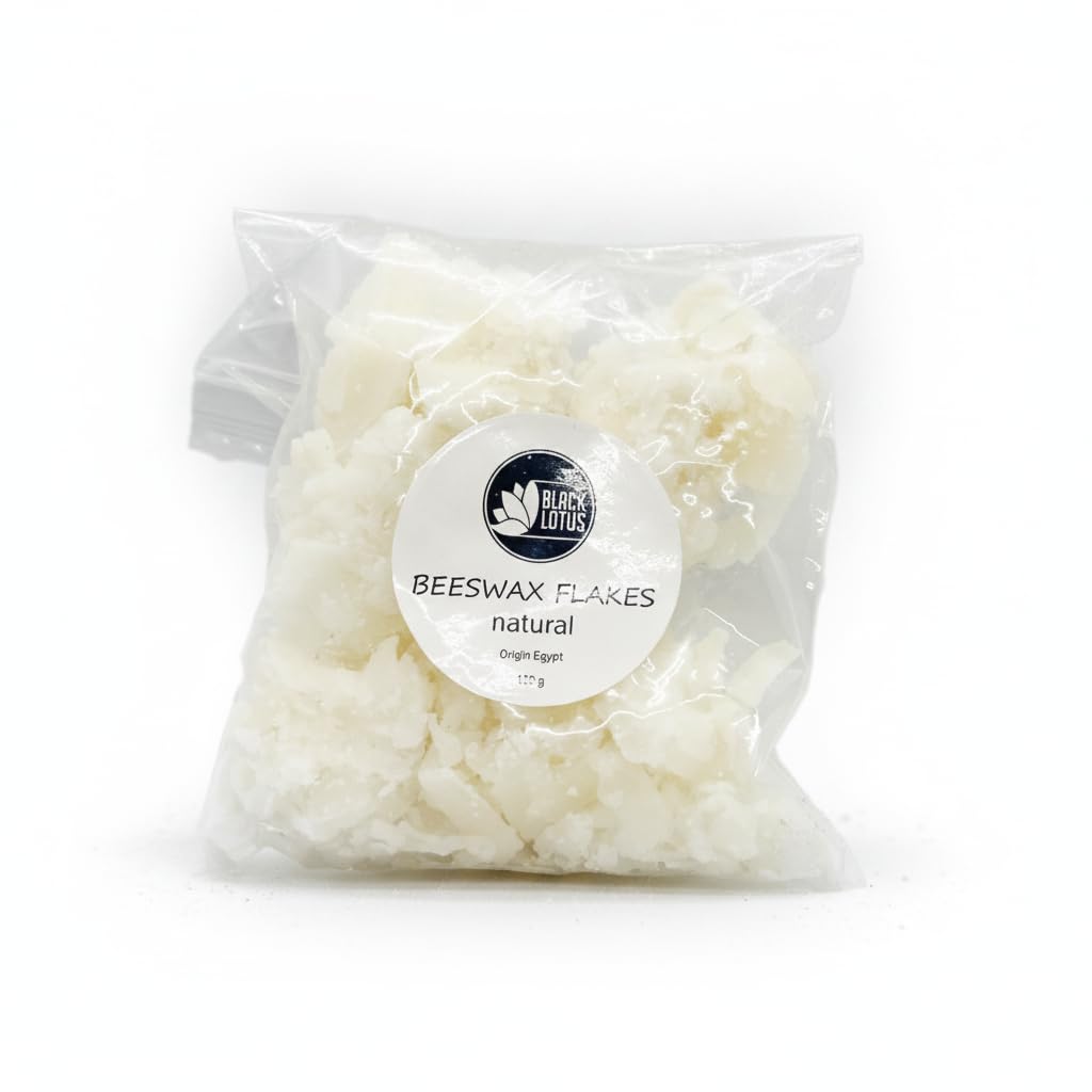 Black Lotus Beeeswax Flakes 100G - Natural, Pure Body Wax for Smooth, Hair-Free Skin - Adults (Unisex)