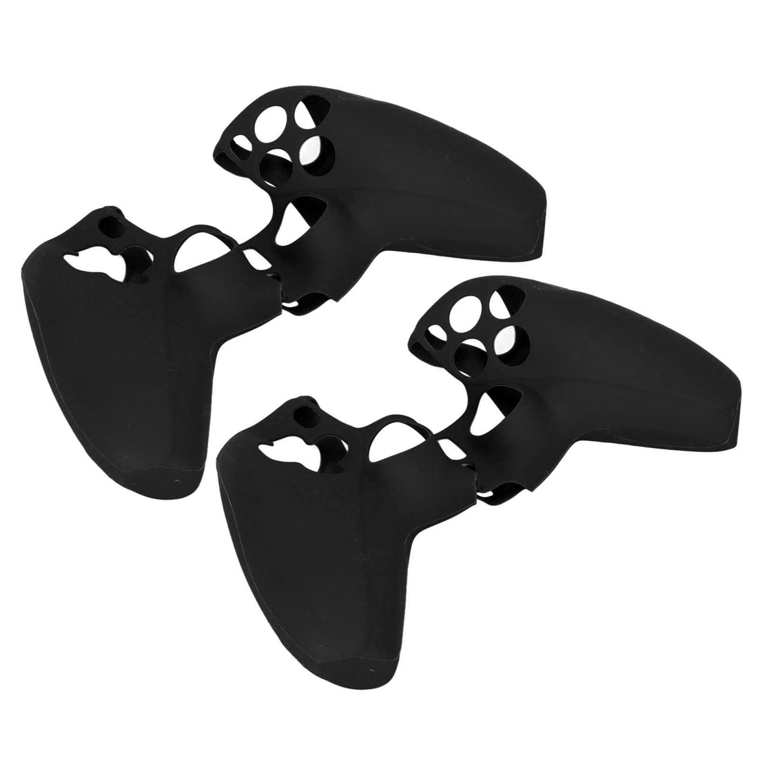 Sxhlseller Cover Skin for PS5 Controller, Anti-Slip Silicone Game Grip Protective Case, Ergonomic Soft Durable Gamepad Case, Universal Handle Body Protector, 2pcs(Black)