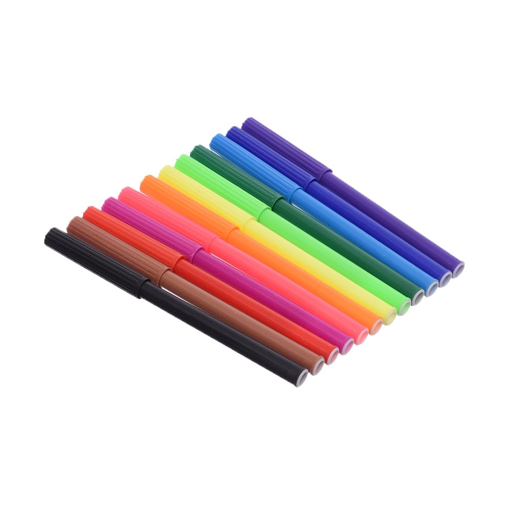 Elmaayergy Y-38/YL201822-12 Set Of 12 Pieces Of Water Colour Marker With Durable Material, Suitable For School And Home