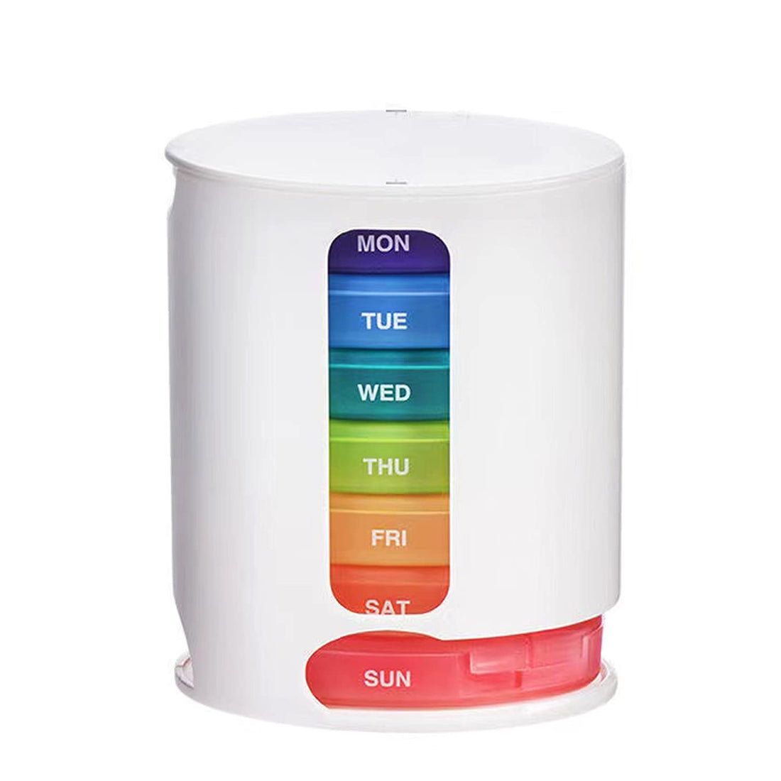 Weekly Pill Organizer 4 Times Daily - 7 Day Detachable Pill Case with Easy Open Compartments for Medicine, Vitamins & Supplements, White