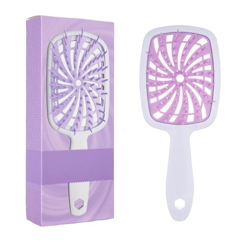 Curly Hair Brush for Gentle & Effective Detangling on Wet or Dry Fragile Hair Types.