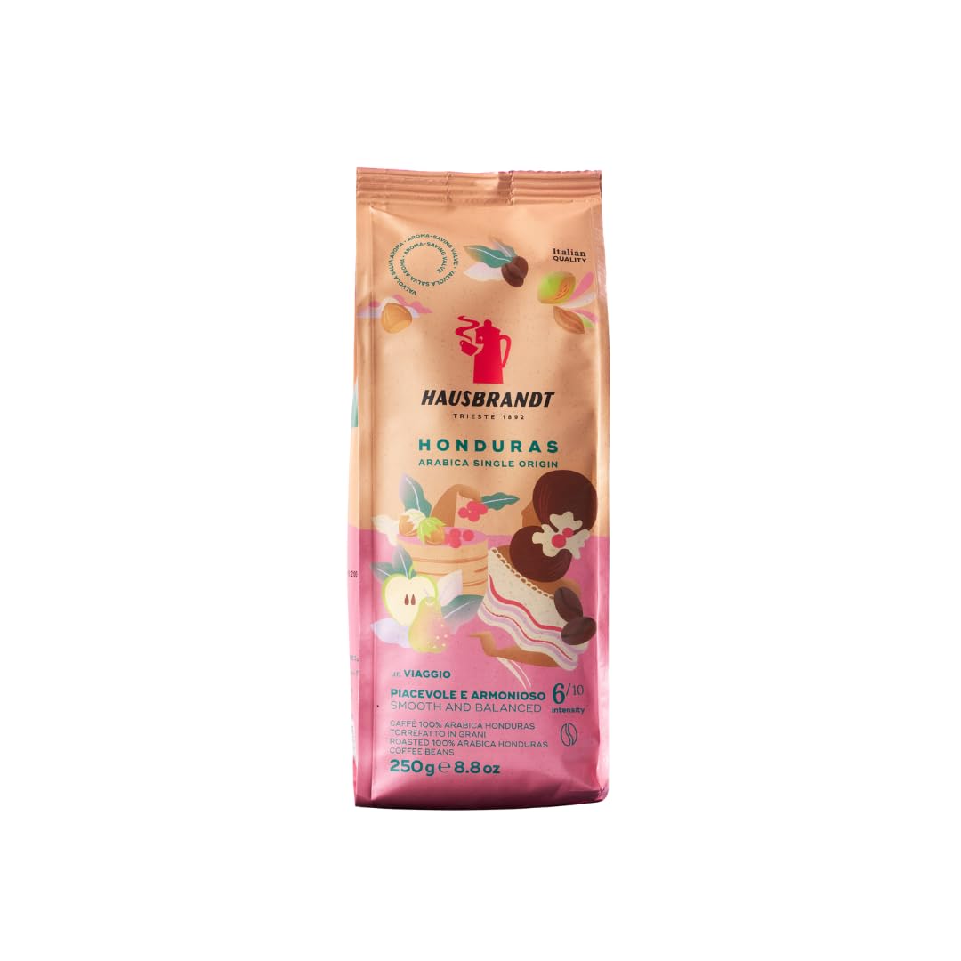 Hausbrandt Honduras Single Origin 100% Arabica, Roasted Coffee Beans 250g