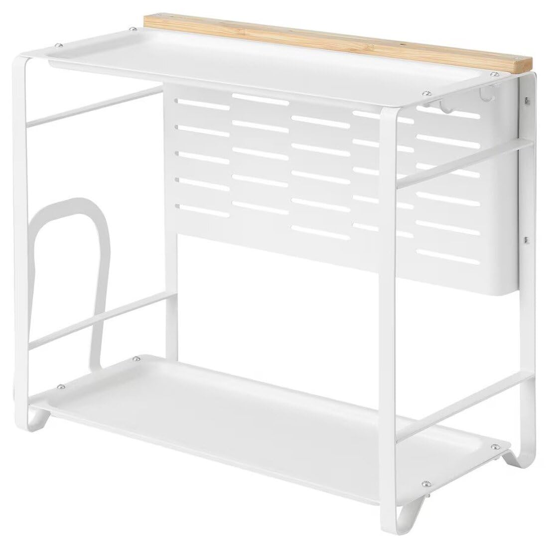Digital Shoppy AVSTEG Kitchen countertop Organiser, Bamboo/White, 40x21 cm (15 ¾x8 ¼).