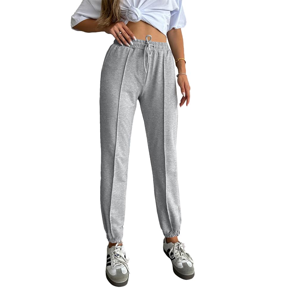 Sport Sweatpants With Line – High Waist - Side Pockets Drawstring Pants Women Sports wear