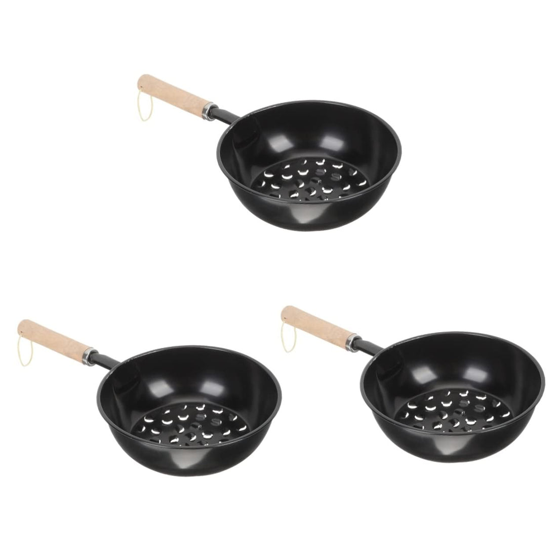 Sosoport 3pcs Outdoor Cooking Equipment Camping Cookware Set - Iron Color, Includes Charcoal Burner & Lighting Pot