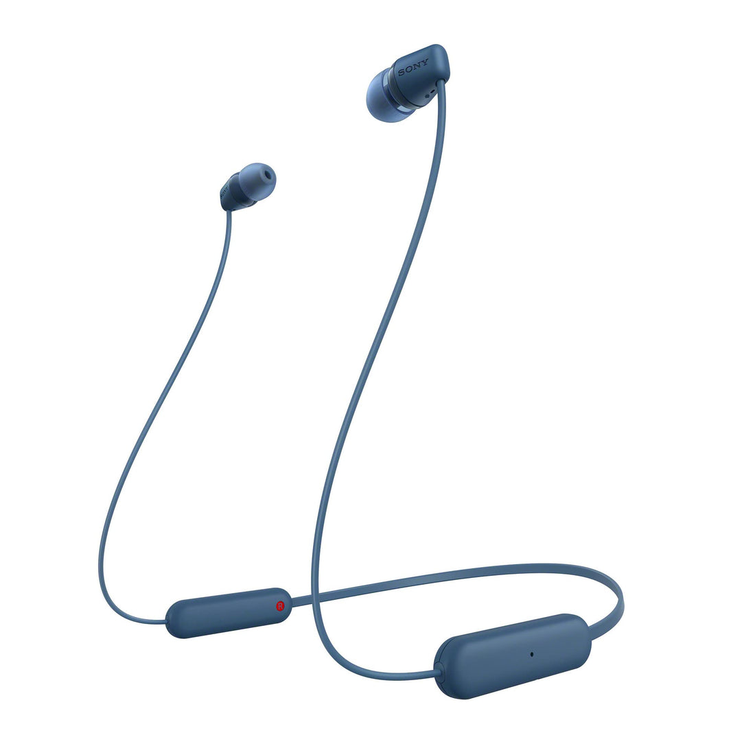 Sony WI-C100 Wireless in-Ear Bluetooth Headphones with Built-in Microphone, Comfortable And Easy To Use With Long Battery Life And Quick Charging, Blue