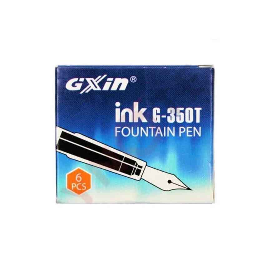 Gixin Pack of Blue Ink Cartridge Refills - 6pcs - No: G-350T