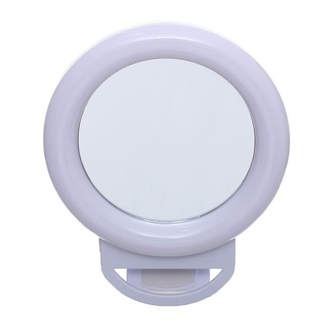 Plastic Ring Light Mirror With Cute Design And Three Color Adjustable 16 CM - White