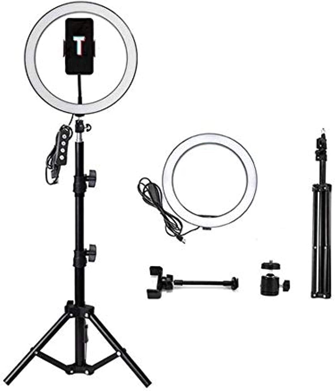 Ring Light, 13 Inches (33 CM) LED Ring Light with Adjustable Tripod Stand and Phone Holder, 3 Light Modes and 10 Brightness Level for Live Stream, Makeup, YouTube, TikTok, Photography