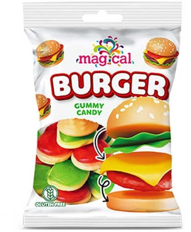 Magical Flavors Burger Gummy Candy, 80g